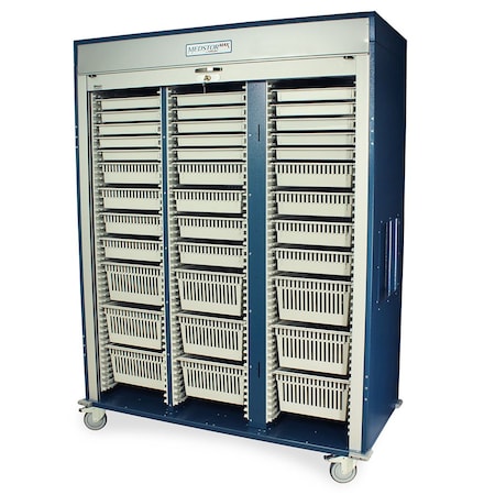 Harloff Triple Column Medical Storage Cabinet, Tambour Door, Key Lock MSPM83-00TK
